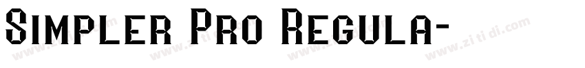 Simpler Pro Regula字体转换
